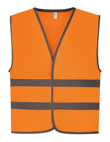 YOK-HVW102CH-Gilet haute visibilité à 2 bandes et bordure réfléchissante pour enfants (HVW102CH)
